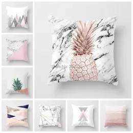 Pillow ZENGIA Pink Geometric Nordic Cover Tropic Pineapple Throw Polyester Case Sofa Bed Decorative