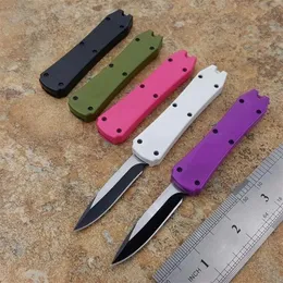 5 kolorów mini breloczek 5 5 cm nóż kieszonkowy aluminium automatyczne automatyczne automatyczne podwójne działanie składanie ustalone noża ostrzy noże Xmas 3073