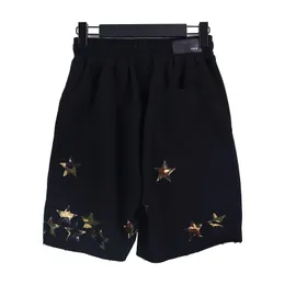 23SS Mens Shorts شورت AMR شورت الربيع الصيف شورت جديد النجوم شخصية تصحيح جلدي أمريكي ريترو على الطراز الزخرفي غير الرسمي للملابس الرياضية الشارع XXL