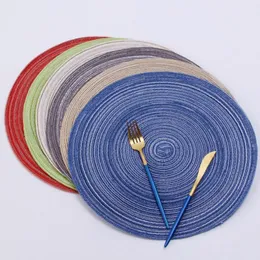 Table Mats & Pads Home Cotton Yarn Round Mat Waterproof Dining Tableware Non-Slip Napkin Bowl Drink Cup Coasters Kitchen Tools MatMats