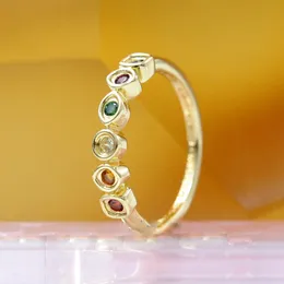 Shine Gold Plated Infinity Stones Ring Ring Fit Pandora Jewelry 약혼 결혼 애호가 패션 링 여성을위한
