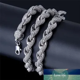 Iced Out Chains Mens Jewelry Yellow White Gold Plated Hip Hop CZ ed Rope Link Luxury Diamond Men Chain Necklaces Factory pric304s