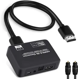 4K 60Hz HDMI 2.0B Audio Extractor Distributör Converter Optical Fiber SPDIF 3.5