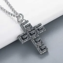 20% OFF 2023 New Luxury High Quality Fashion Jewelry for same ancient family double Thai silver cross necklace has straight trend