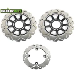 Freni moto BIKINGBOY Dischi freno anteriori posteriori Dischi rotori per 1050 2005 2006 2007 Acciaio inossidabile 320mm 220mm Set completo