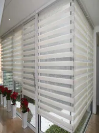 Maßgeschneiderte durchscheinende Roller -Zebra -Jalousien in weißen Leinenvorhängen für Wohnzimmer 30 Farben sind erhältlich 7593389