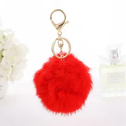 Schlüsselanhänger 2023 Schlüsselanhänger Pelzball Schlüsselbund 11 Farben Roter Pom Anhänger Schlüsselanhänger Cubre Llaves Geschenk Schmuck