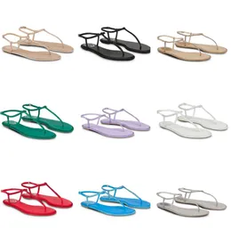 العلامة التجارية الصيفية Morgana Women Sandals Shoes Lady Crystal Thong Thong Crystal Strappy Flop Flops Renescaovilla Lady Casual Walking EU35-43 Original Box