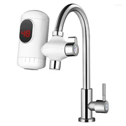 Bathroom Sink Faucets 220V 3 Seconds Instant Tankless Electric Water Heater Faucet Kitchen Fast Heating Tap With LED Digital Display