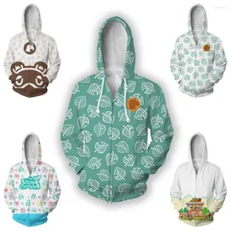 Felpe con cappuccio da uomo 2023 Gioco Animal Crossing Horizons Cosplay Felpa con cappuccio Uomo e donna Anime Costume Sport Stampa 3D