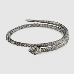 60% zniżki 2023 Nowa luksusowa wysokiej jakości biżuteria modowa na tajską srebrną bransoletkę wąż męski i żeński