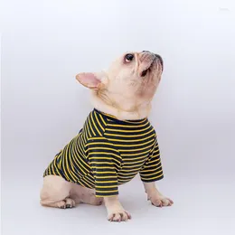 Hundebekleidung, Hemden für kleine Hunde, Sommer-Streifen-Kleidung, Weste, mittlerer Welpe, Katze, Mops, Chihuahua, Haustier-T-Shirt für Perro