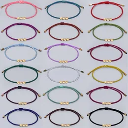 Charm armband armband armband för kvinnor och män buddhism handgjorda tibetanska kopparpärlor Lucky rep vaxtråd handledsmycken par