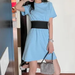 Designer New Style Cotton Casual Dresses Fashion Letter Top Quality Cinched Waist Spring And Summer Dress