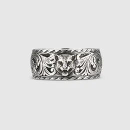 20% OFF 2023 New Luxury High Quality Fashion Jewelry for old tiger head ring made of Thai silver is fashionable and straight