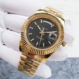 ABB_WATCHES Herrenuhr, automatische mechanische Uhren, moderne Business-Armbanduhr, runde Edelstahluhr, klassische Faltschließe, Tag- und Datumsanzeige, Vintage-Diamantuhr