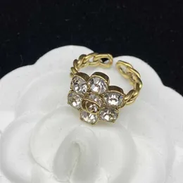 70% DI SCONTO 2023 Nuovi gioielli di moda di alta qualità di lusso per anello di design popolare in ottone aperto regolabile con doppia pietra intarsiata