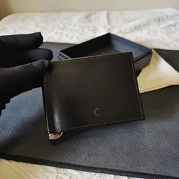 Prezenty męskie portfel Czarny Niemcy w stylu Luksusowy krótki portfel z pudełkiem do uchwytu na kartę kredytową i folderem gotówkowym
