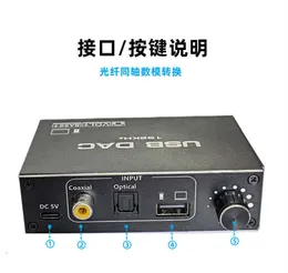 USB DigitalToAnalog Audio Converter 192 كيلو هرتز معدل أخذ العينات