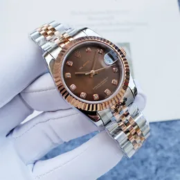 ABB_WATCHES WOMENS WATCHオートマチックメカニカルウォッチ現代のカジュアルな腕時計ラウンドステンレススティークラスドレス折りたたみバックルウォッチ品質保証