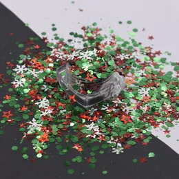 Nail Glitter Prettyg 1 Noel Sanat Dekorasyon Tasarımı için Set Noel Karışımı Jel Vücut Boyama Makyajı DIY