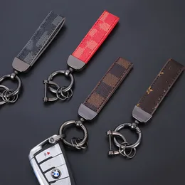 Keychain strap Car Keychain Handmade Leather Keychain Men and Women's Bag Pendant Accessories Zinc alloy five-flower leather horseshoe buckle