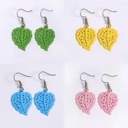 Dangle Earrings Cute Resin Candy Hollows Leaf For Women And Girls Fashion Acrylic Geometric Drop Earr 2023 Beach Jewelry