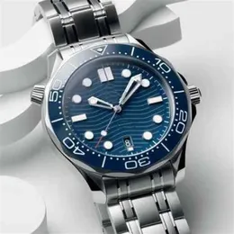 고무 스트랩 로즈 골드 스테인리스 스틸 남성 자동 고급 남성 디자이너 시계 손목 시계 전문 다이버 300m 마스터 NATO W221C