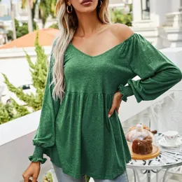 Women's Blouses Classic T-shirt Top Loose Hem Women Pullover Waist Tight Tunic Jumpers Breathable