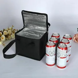 Aufbewahrungsbeutel 28/14/17 cm tragbarer Mittagessenkühler Wärmedämmpaket Lebensmittel Eis Picknicktasche G7D3