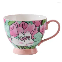 Mugs Creative Painted Ceramic Mug Vintage Coffee Cup Original koppar och roligt att ge bort bar