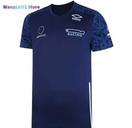 Wangcai01 Erkek Tişörtleri F1 T-Shirt Yarışı Takım 2021 Yeni Takım Erkekler Kısa Soylu Kazan Polo Gömlek Araba Tulum Formül 1 Takım Aynı Sty 0305H23 ile Özel Yapıldı