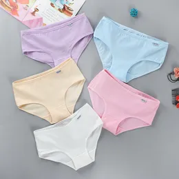 Panties 3pc/lot Underwear Female Cotton Solid Color Briefs Ms. Low Waist Breathable Summer Students Clothes