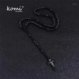 Komi Whole Catholic Orthodox 8mm Wooden Rosary Beads Brand Necklaces Religious Jesus Praying Necklaces Beads Jewelry1343d