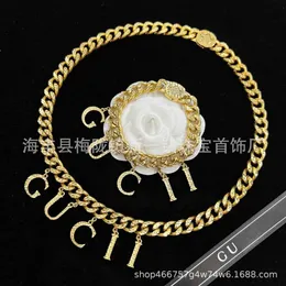 20% de desconto em 2023 novas jóias de moda de alta qualidade de luxo para cadeia de ouro Bracelet de colar dupla borla Luz de personalidade de luxo de luxo homens e mulheres