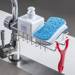 Ganci Rotaie Cucina Lavello in acciaio inox Scolapiatti Spugna Rubinetto di stoccaggio Scolasapone Scaffale Cestino Accessori per il bagno Portaganci