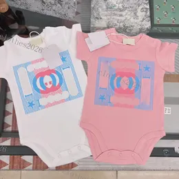 Nowe nowonarodzone dziecko Bebe Bawełna Romper 0-2y Rompers Toddle Body Bodysuit detaliczne noworodki Ubrania Dzieci Kids Suibits Odzież 0-24 miesięcy biały różowy