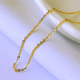 Correntes de estilo pesado genuíno 18k de colar de jóias de ouro amarelo puro Au750 Chain 45cm Presente de casamento para mulheres x5011Chains