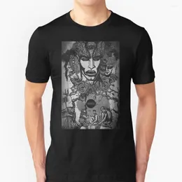 Herren T-Shirts The 'Blind' King Ärmel Kurzes Hemd Streetwear Harajuku Sommer Hochwertiges T-Shirt Tops Stiftzeichnung Traditionelle Kunst