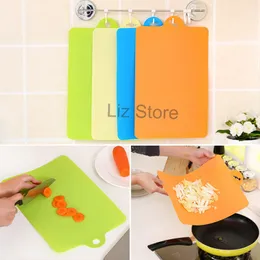 Non-slip Kitchen Plastic Chopping Blocks Vegetable Fruits Bread Cutting Boards Flexible Vegetable Meats Food Chopping Board TH0791