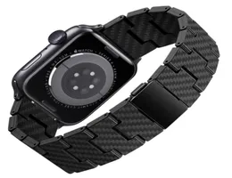 Cinta de fibra de carbono para banda de relógio Apple 45mm 44mm 42mm 41mm 40 mm 38mm Link leve cinturão Iwatch Serie 3 4 5 64093668