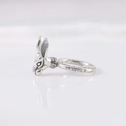 70% OFF 2023 New Luxury High Quality Fashion Jewelry for rabbit head men and women silver for lovers wind pair ring personality trend