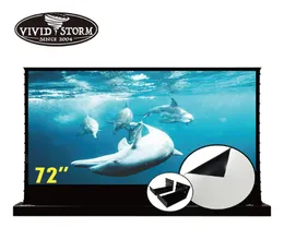 VividStorm 72 polegadas Tensão elétrica Piso branco Screen Rising Projector com Montagem da parede HD 169 para projeção de arremesso normal TH6475517