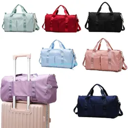 LU bag Unisex Yoga Handbags Travel Beach Duffel LL Shoulder Bags Waterproof Fitness Exercise Cross Body Bags with brand logo