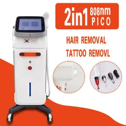 Profissional 808 Remoção de cabelo a laser Picossegundo e remoção de tatuagem YAG Laser pico com 3 comprimentos de onda 808nm 755nm 1064nm Scar scar spot single Skin Tag Tag Laser