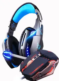 G2000 Gaming Headset Stereo Gamer Headphones with microphone Earphone Gaming Mouse 4000 DPI Adjustable Gamer Mice Wired USB for P8247418