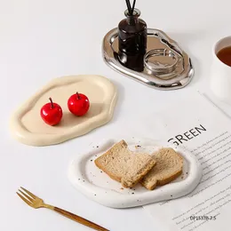 Декоративные тарелки оригинальности керамика тарелка керамика на столовую посуду десерт для ювелирных ювелирных ювелирных изделий для завтрака для хранения лоток для хранения для хранения для хранения.