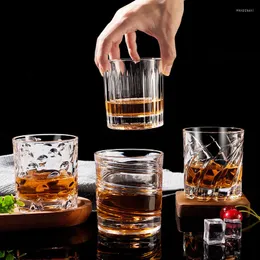 Bicchieri da vino 280ML Bicchiere addensato rotante Whisky Vodka Cup Bar Party Whisky Birra Brandy trasparente