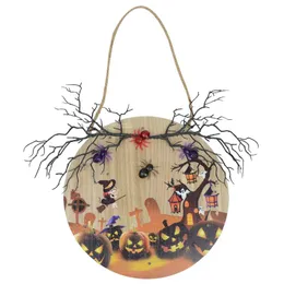 Decorative Figurines Objects & Halloween Hanging Signs Pumpkin Boo Wooden Board Plaque For Kids Toy Party Door House Wall Window Decoration