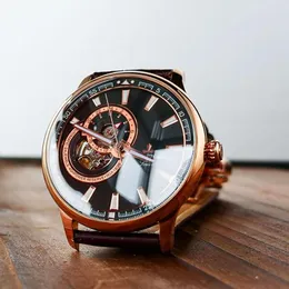 Zegarwatę rafa rafa tygrysa/rt męskie zegarek Top Tourbillon Watches oryginalny skórzany pasek Rose Gold Relogio Masculino RGA1639